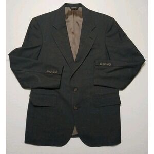 Vintage Chaps Ralph Lauren Dark Gray 100% Wool Blazer 39R Woolmark‎ Made In USA